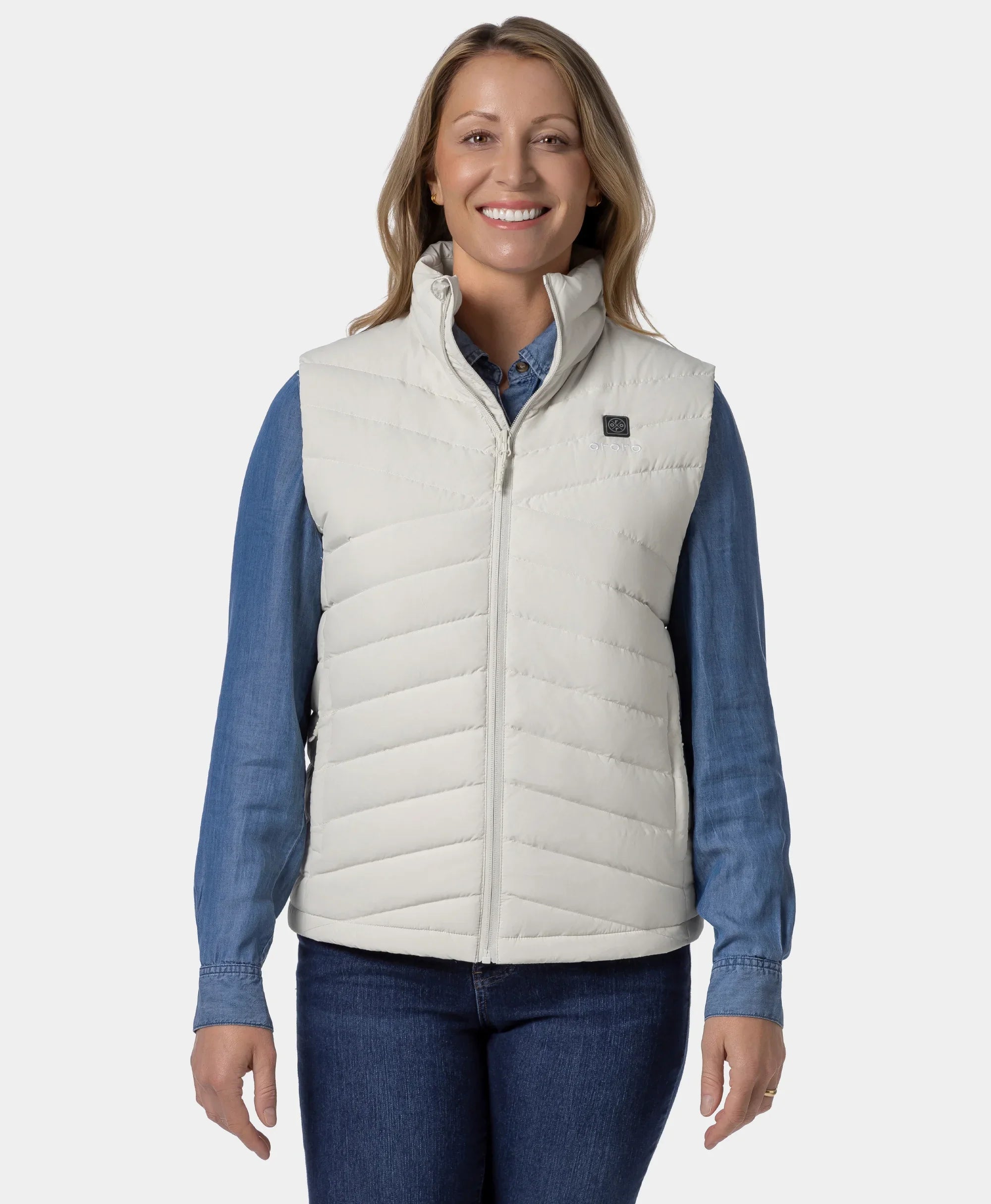 ORORO Heated Women's Heated Lightweight Down Vest (Apparel Only) - Image 41