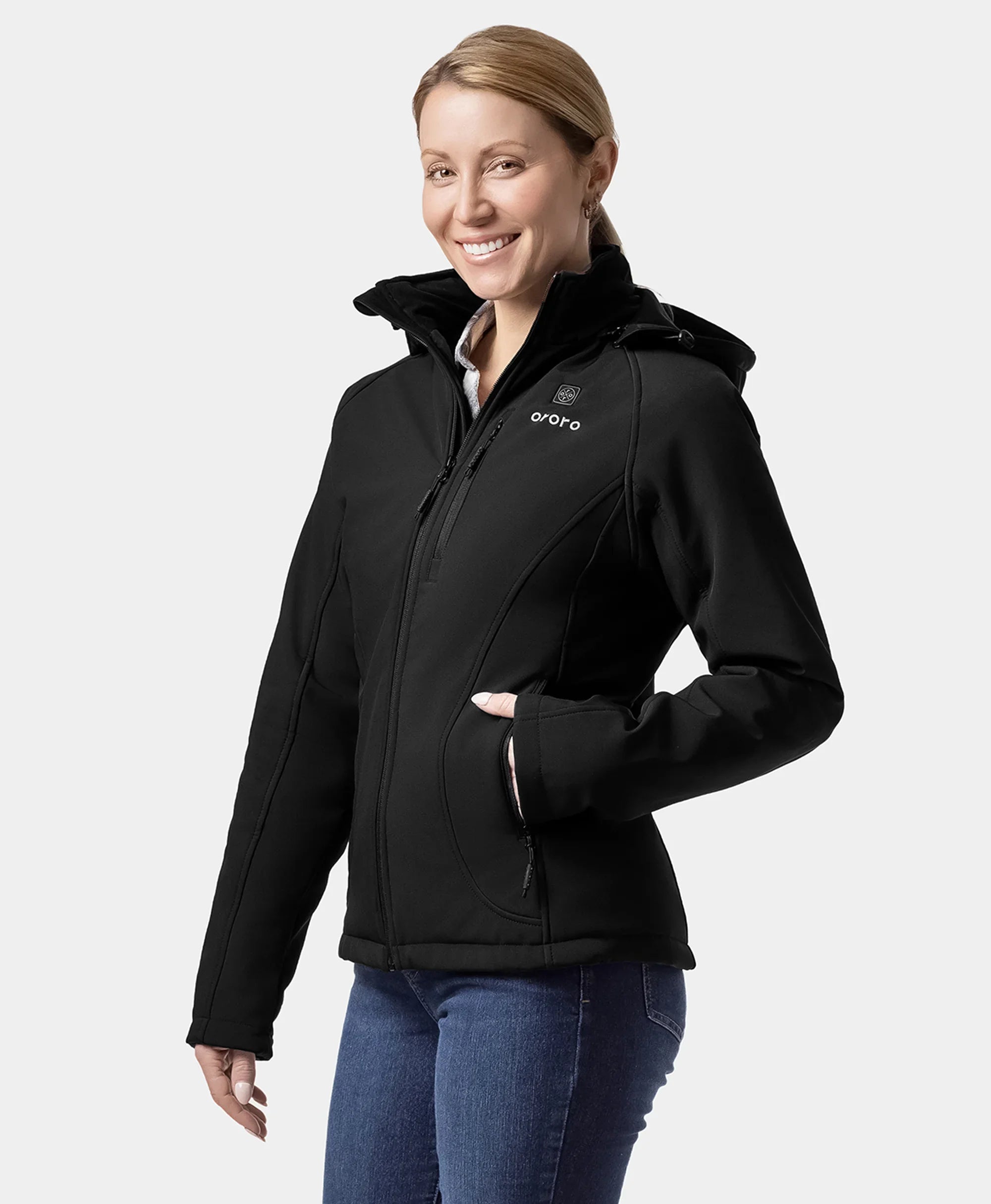 ORORO Heated Paragon Women's Heated Jacket - Black (Apparel Only) - Image 7